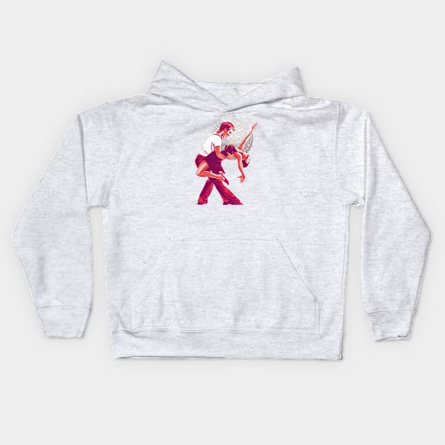 Strictly Salsa Couple Dancing With Glitter Ball Kids Hoodie by taiche